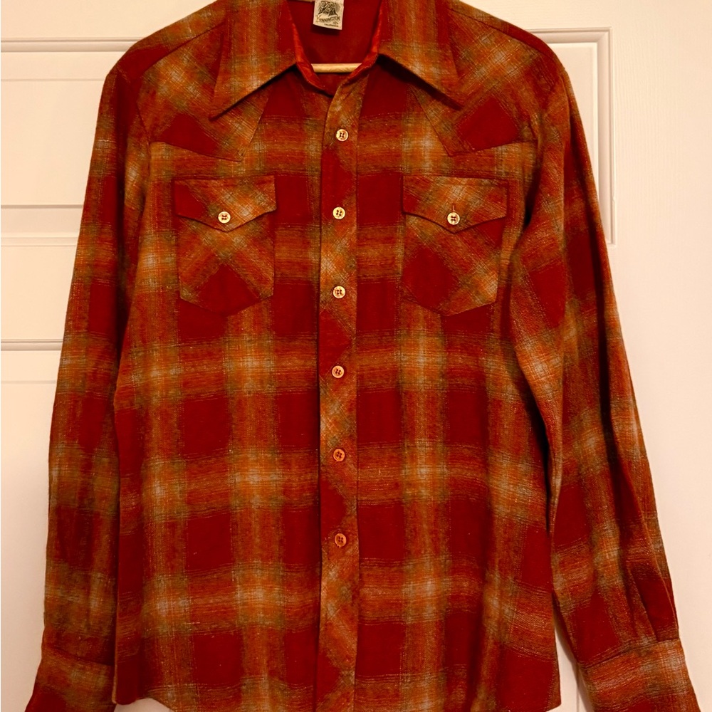 Kennington Red and Orange Plaid Shirt
